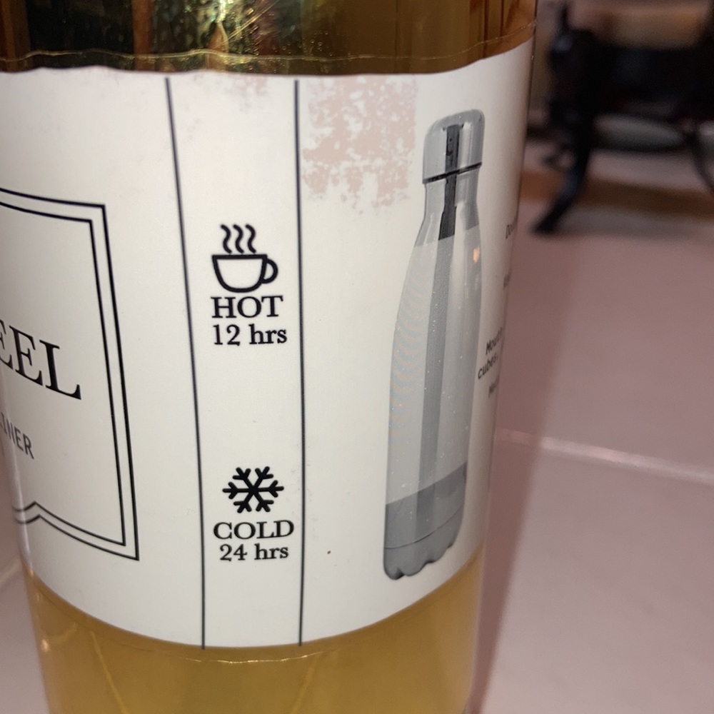 NWOT gourmet gold electroplated Stainless steel bottles - Picture 7 of 8